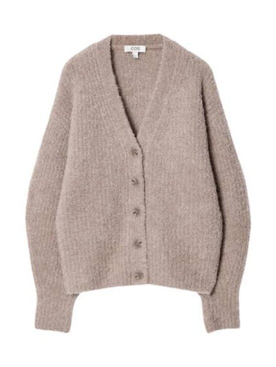 COS Sweaters - cos textured alpaca boucle cardigan mole color xs